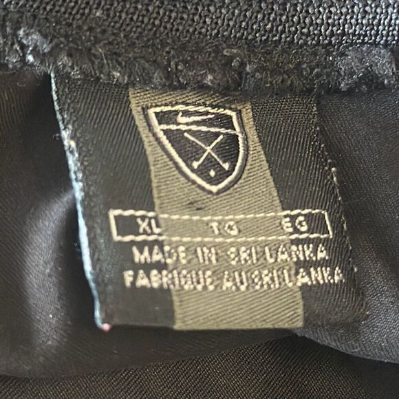 Vintage Nike Golf XL Sleeveless V Neck Pullover Windbreaker Vest Black Pockets - Picture 5 of 8